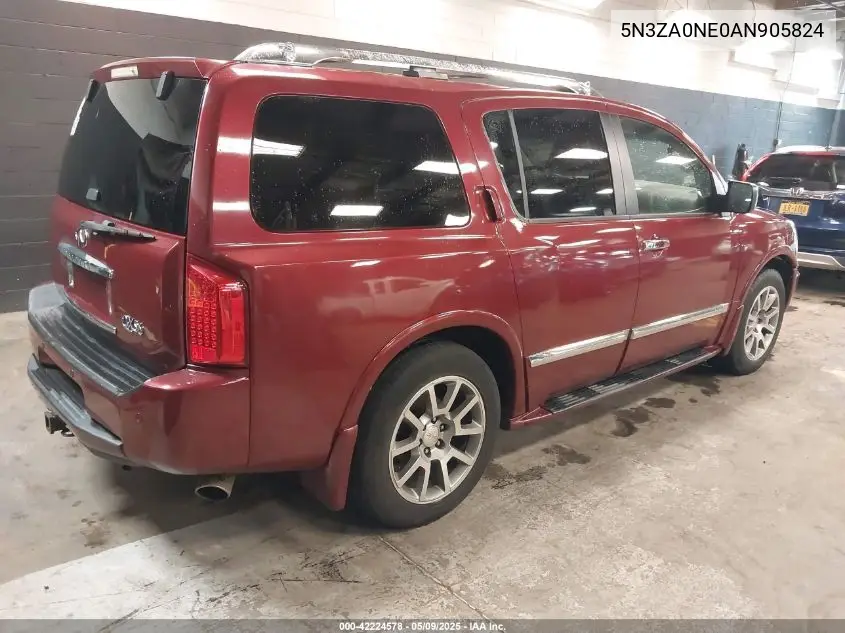 2010 Infiniti Qx56 VIN: 5N3ZA0NE0AN905824 Lot: 42224578