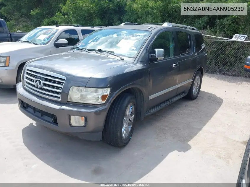 2010 Infiniti Qx56 VIN: 5N3ZA0NE4AN905230 Lot: 42588870