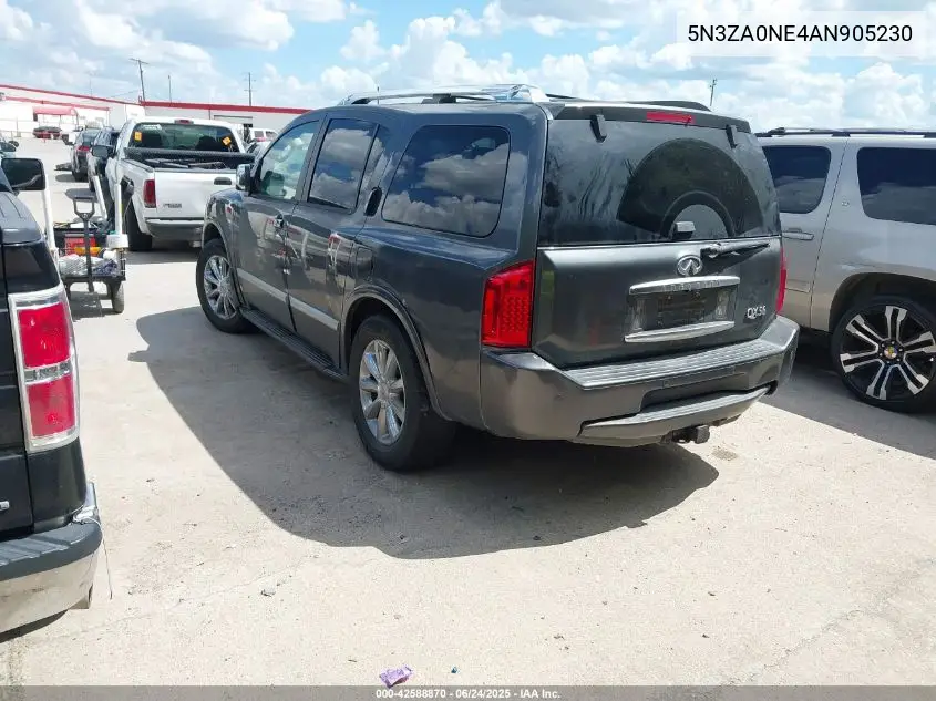 2010 Infiniti Qx56 VIN: 5N3ZA0NE4AN905230 Lot: 42588870