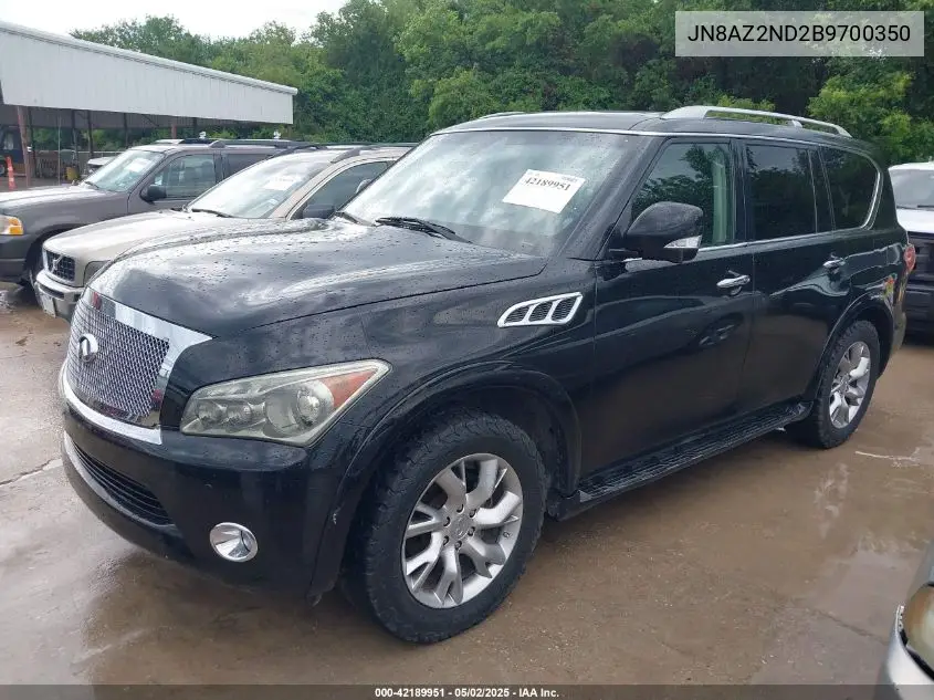 2011 Infiniti Qx56 VIN: JN8AZ2ND2B9700350 Lot: 42189951