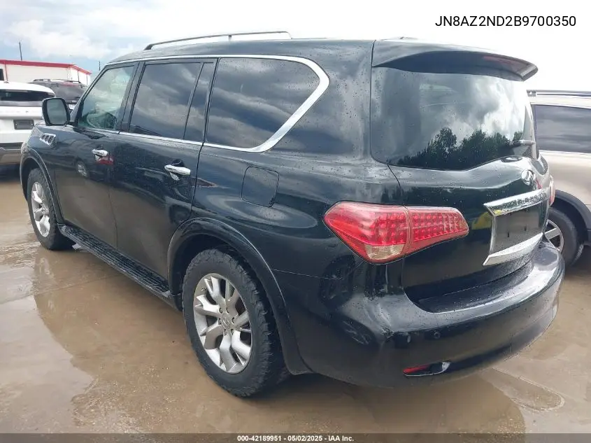 2011 Infiniti Qx56 VIN: JN8AZ2ND2B9700350 Lot: 42189951