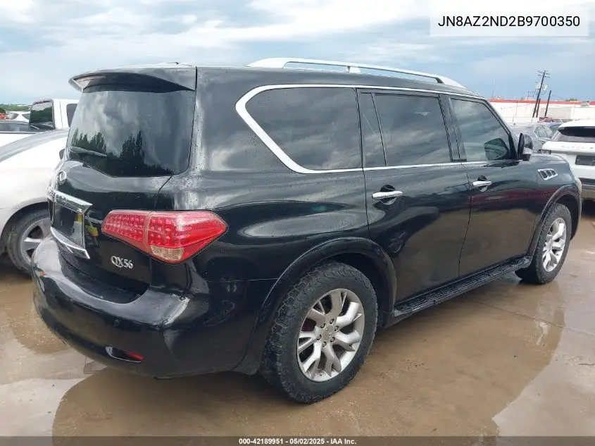 2011 Infiniti Qx56 VIN: JN8AZ2ND2B9700350 Lot: 42189951