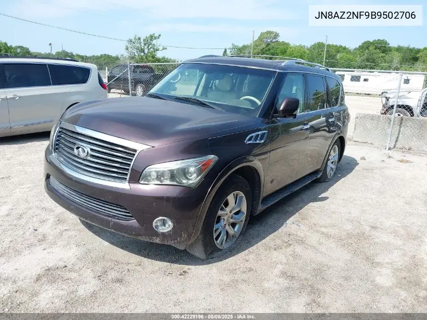 2011 Infiniti Qx56 VIN: JN8AZ2NF9B9502706 Lot: 42229196