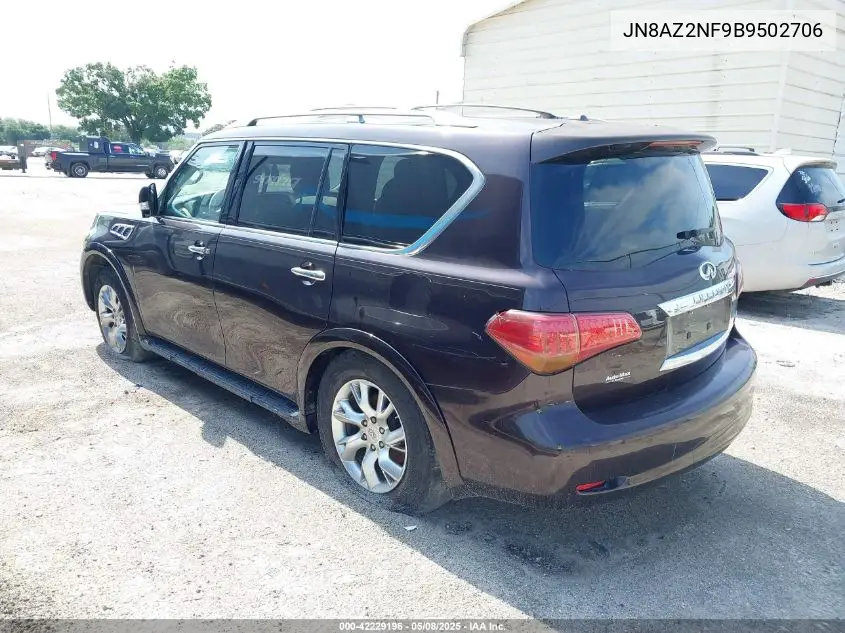 2011 Infiniti Qx56 VIN: JN8AZ2NF9B9502706 Lot: 42229196