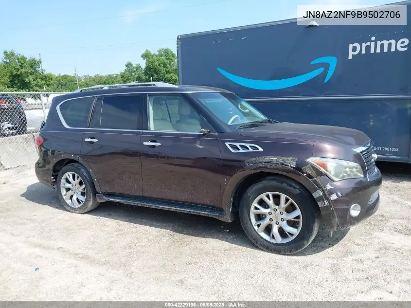 2011 Infiniti Qx56 VIN: JN8AZ2NF9B9502706 Lot: 42229196
