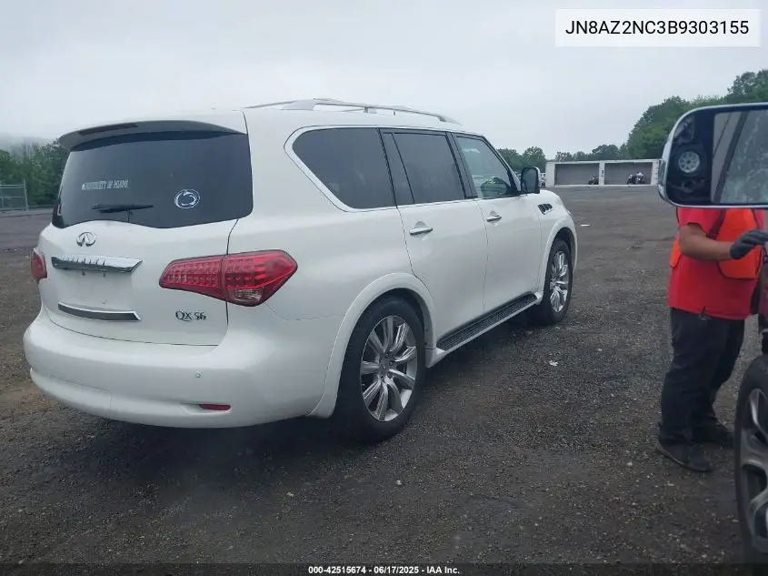 2011 Infiniti Qx56 VIN: JN8AZ2NC3B9303155 Lot: 42515674