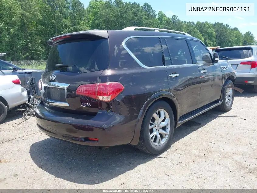 2011 Infiniti Qx56 VIN: JN8AZ2NE0B9004191 Lot: 42534409