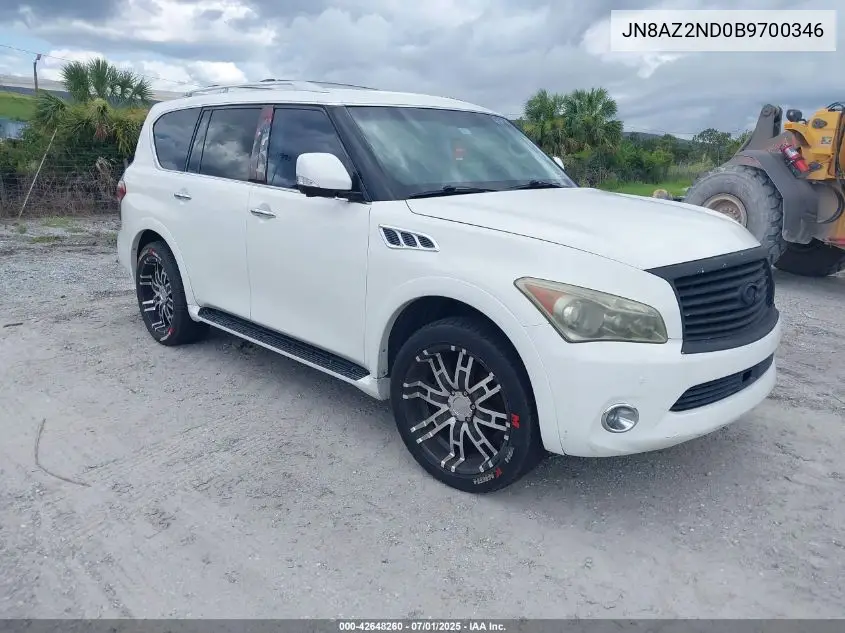 2011 Infiniti Qx56 VIN: JN8AZ2ND0B9700346 Lot: 42648260
