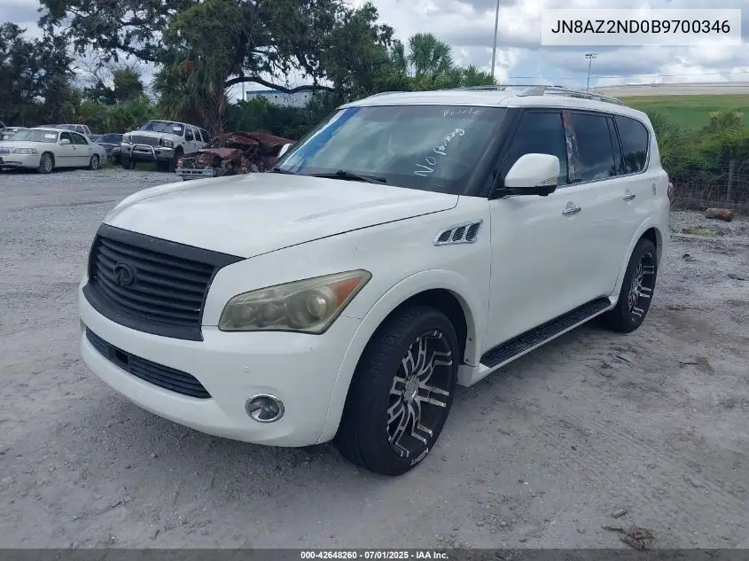 2011 Infiniti Qx56 VIN: JN8AZ2ND0B9700346 Lot: 42648260