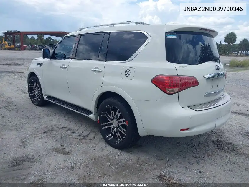 2011 Infiniti Qx56 VIN: JN8AZ2ND0B9700346 Lot: 42648260