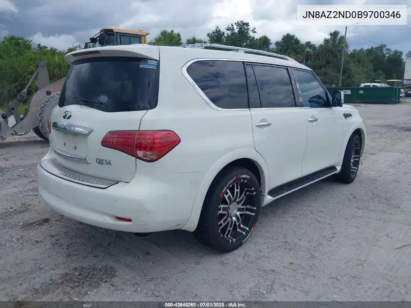 2011 Infiniti Qx56 VIN: JN8AZ2ND0B9700346 Lot: 42648260