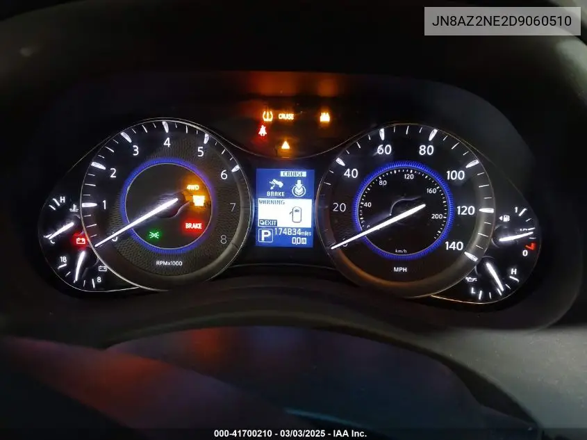 2013 Infiniti Qx56 VIN: JN8AZ2NE2D9060510 Lot: 41700210