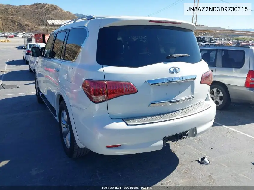 2013 Infiniti Qx56 VIN: JN8AZ2ND3D9730315 Lot: 42619521