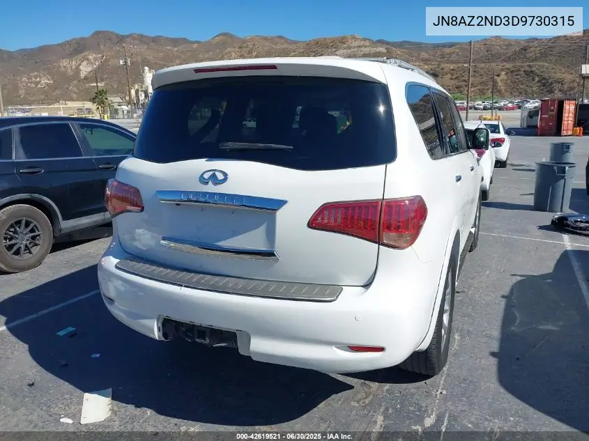2013 Infiniti Qx56 VIN: JN8AZ2ND3D9730315 Lot: 42619521