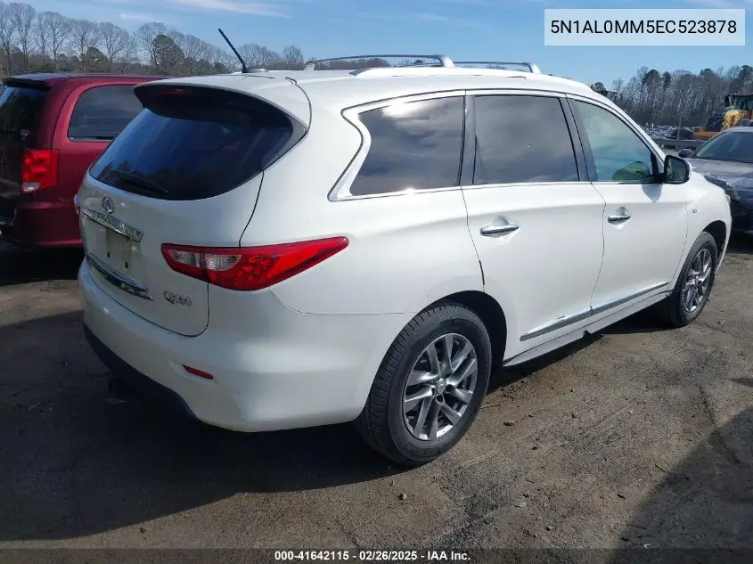 2014 Infiniti Qx60 VIN: 5N1AL0MM5EC523878 Lot: 41642115