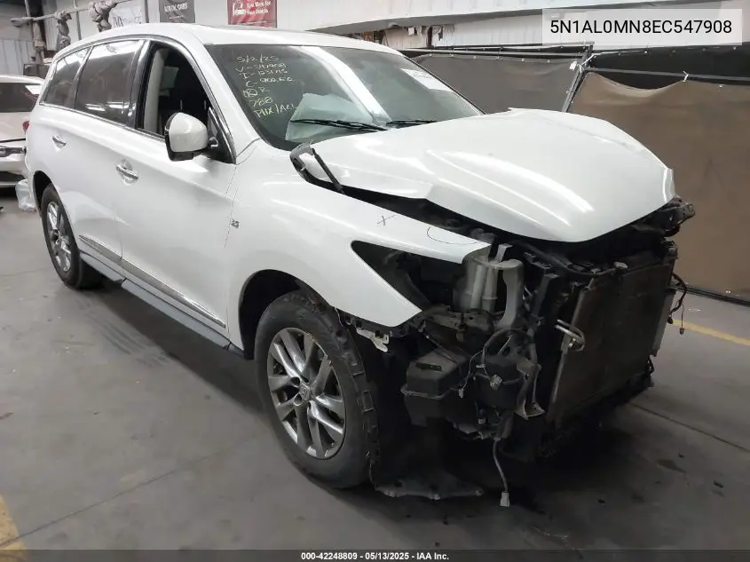 2014 Infiniti Qx60 VIN: 5N1AL0MN8EC547908 Lot: 42248809