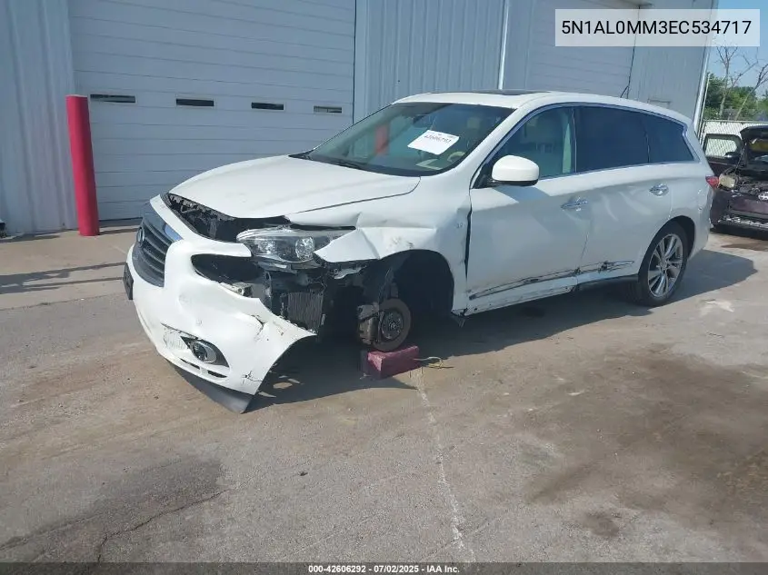 2014 Infiniti Qx60 VIN: 5N1AL0MM3EC534717 Lot: 42606292