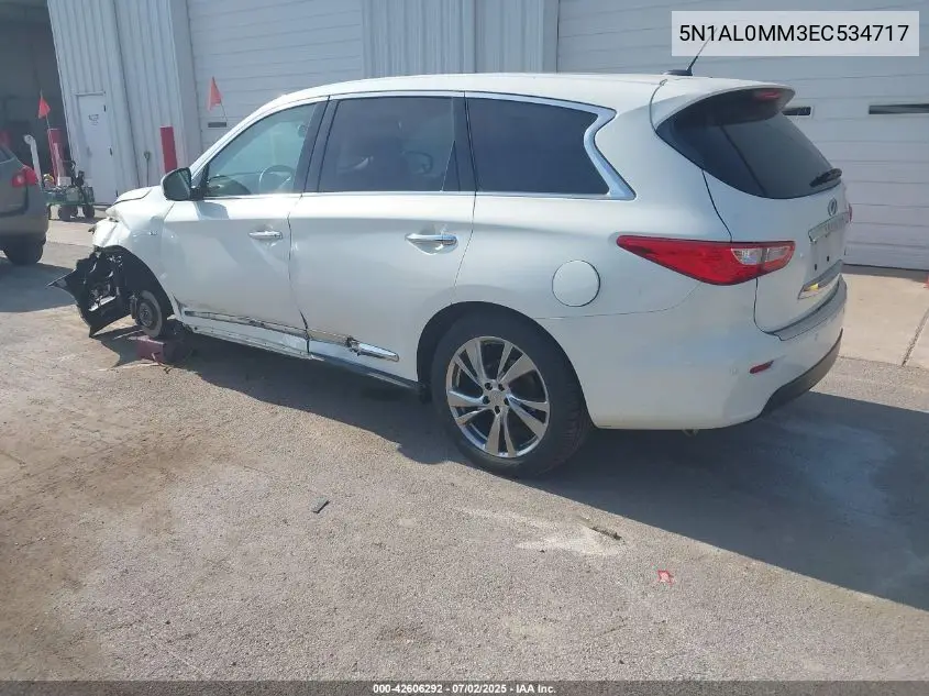 2014 Infiniti Qx60 VIN: 5N1AL0MM3EC534717 Lot: 42606292