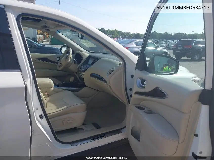 2014 Infiniti Qx60 VIN: 5N1AL0MM3EC534717 Lot: 42606292