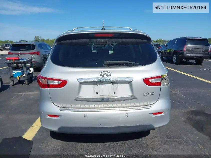 2014 Infiniti Qx60 Hybrid VIN: 5N1CL0MNXEC520184 Lot: 42638988