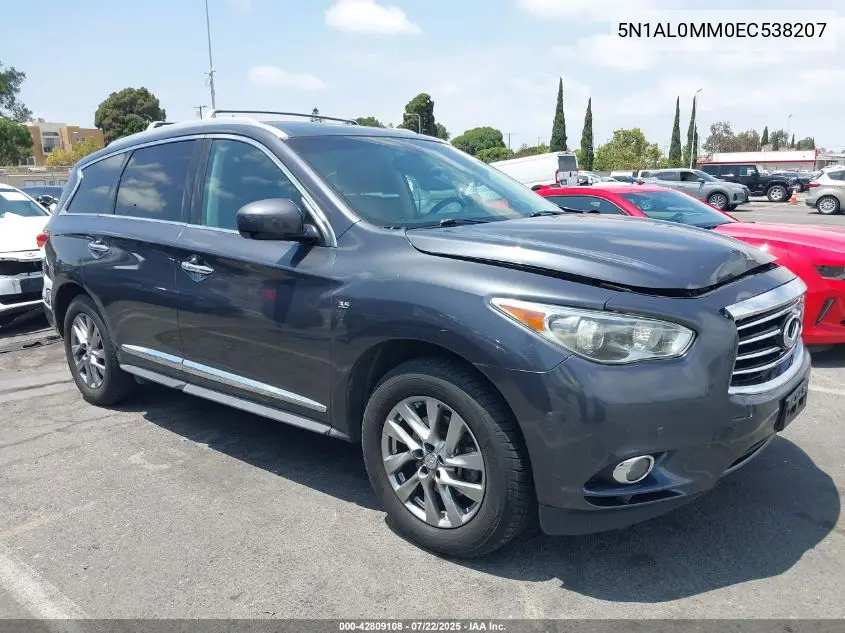 2014 Infiniti Qx60 VIN: 5N1AL0MM0EC538207 Lot: 42809108