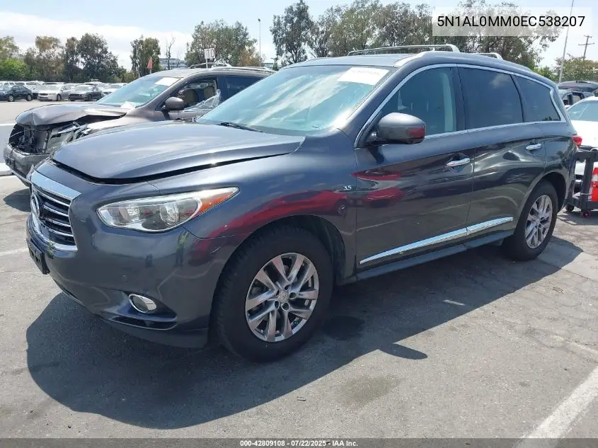 2014 Infiniti Qx60 VIN: 5N1AL0MM0EC538207 Lot: 42809108