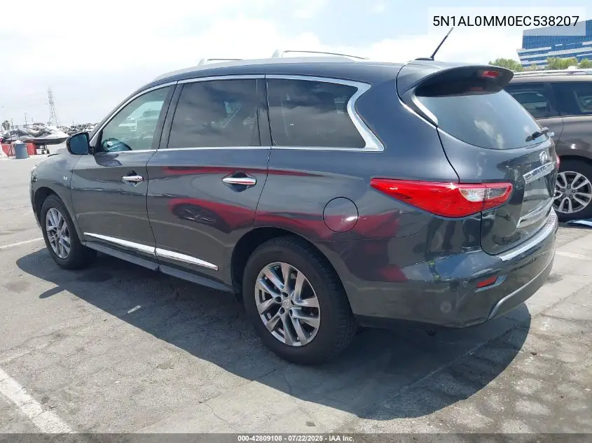 2014 Infiniti Qx60 VIN: 5N1AL0MM0EC538207 Lot: 42809108