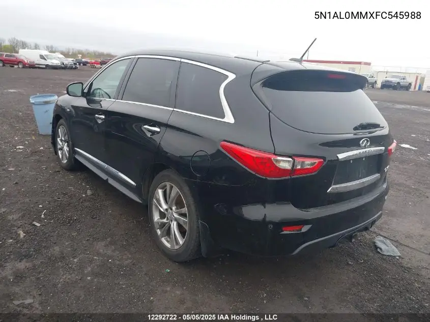 2015 Infiniti Qx60 VIN: 5N1AL0MMXFC545988 Lot: 12292722
