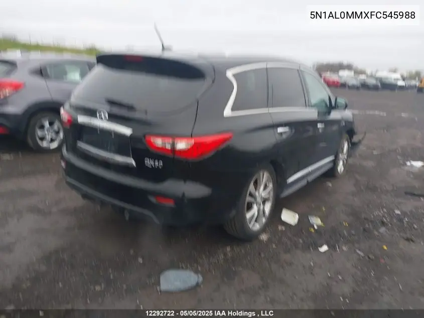 2015 Infiniti Qx60 VIN: 5N1AL0MMXFC545988 Lot: 12292722