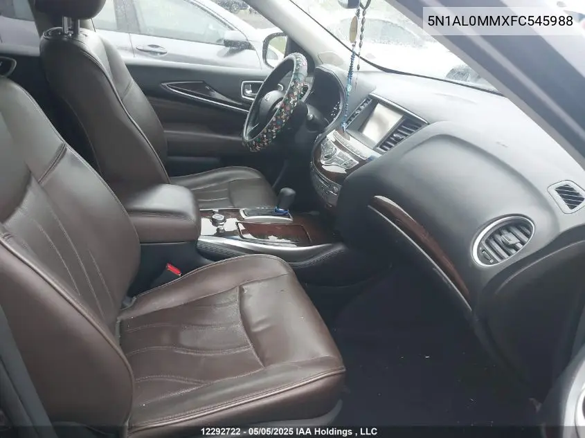 2015 Infiniti Qx60 VIN: 5N1AL0MMXFC545988 Lot: 12292722