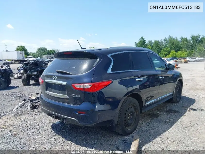 2015 Infiniti Qx60 VIN: 5N1AL0MM6FC513183 Lot: 12345707