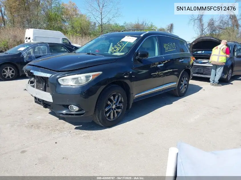 2015 Infiniti Qx60 VIN: 5N1AL0MM5FC512476 Lot: 42050707