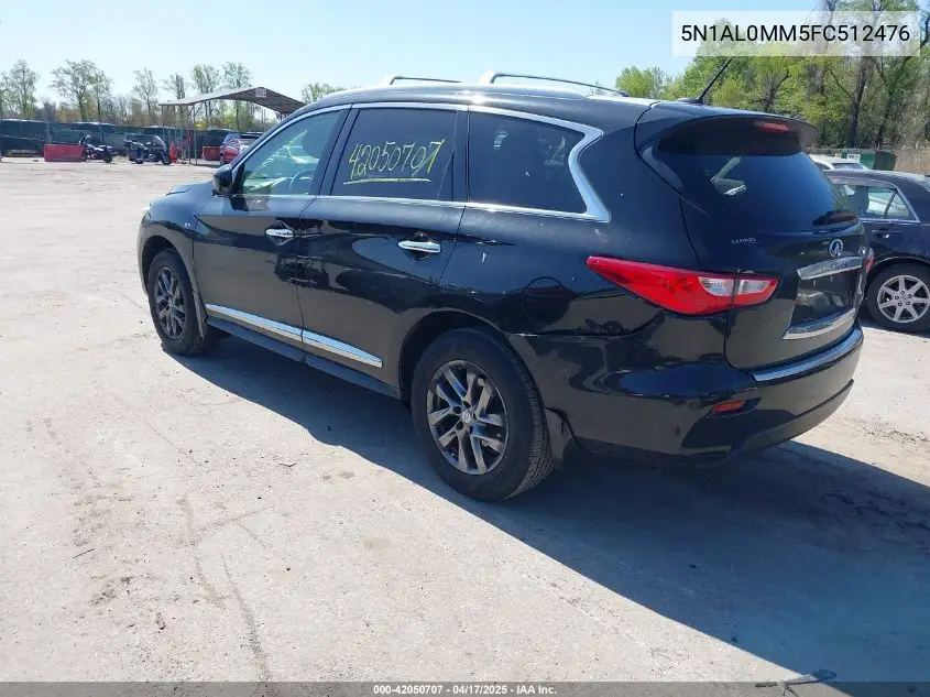 2015 Infiniti Qx60 VIN: 5N1AL0MM5FC512476 Lot: 42050707