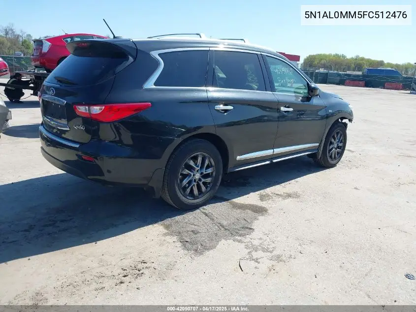 2015 Infiniti Qx60 VIN: 5N1AL0MM5FC512476 Lot: 42050707