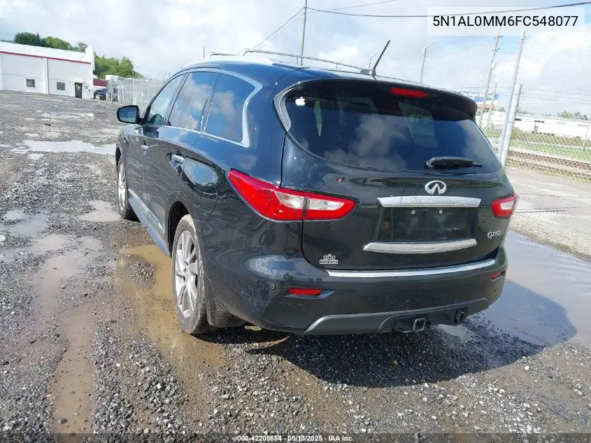 2015 Infiniti Qx60 VIN: 5N1AL0MM6FC548077 Lot: 42205654