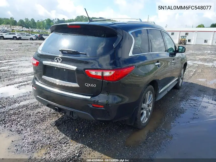 2015 Infiniti Qx60 VIN: 5N1AL0MM6FC548077 Lot: 42205654