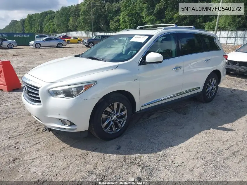 2015 Infiniti Qx60 VIN: 5N1AL0MN7FC540272 Lot: 42606761