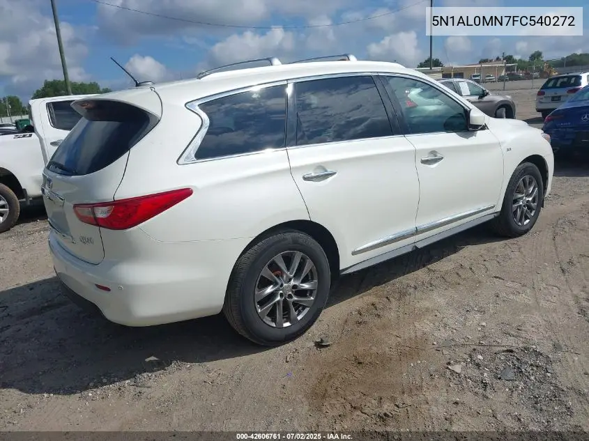 2015 Infiniti Qx60 VIN: 5N1AL0MN7FC540272 Lot: 42606761