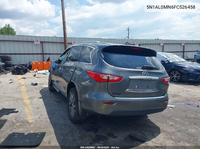 2015 Infiniti Qx60 VIN: 5N1AL0MN6FC526458 Lot: 42626667