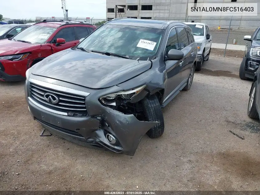 2015 Infiniti Qx60 VIN: 5N1AL0MN8FC516403 Lot: 42632023