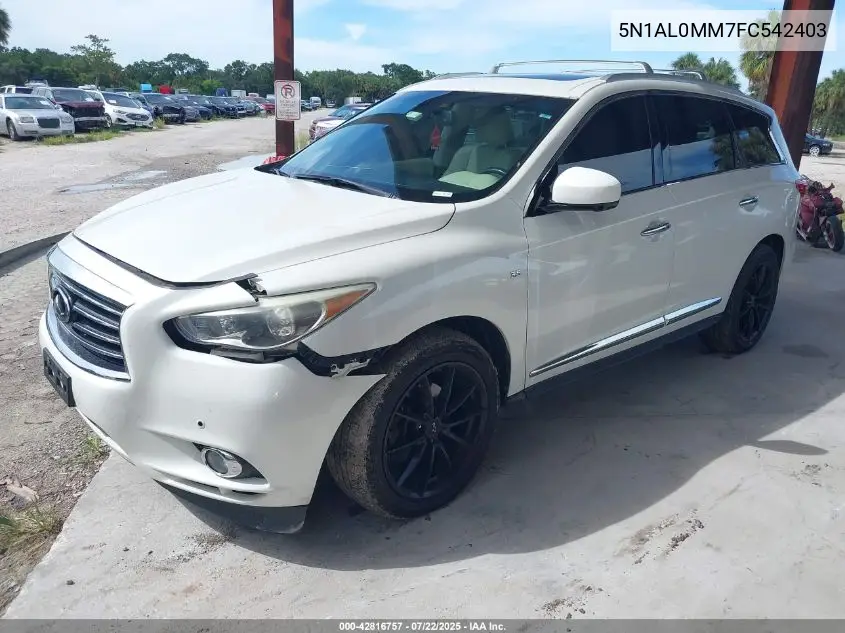 2015 Infiniti Qx60 VIN: 5N1AL0MM7FC542403 Lot: 42816757