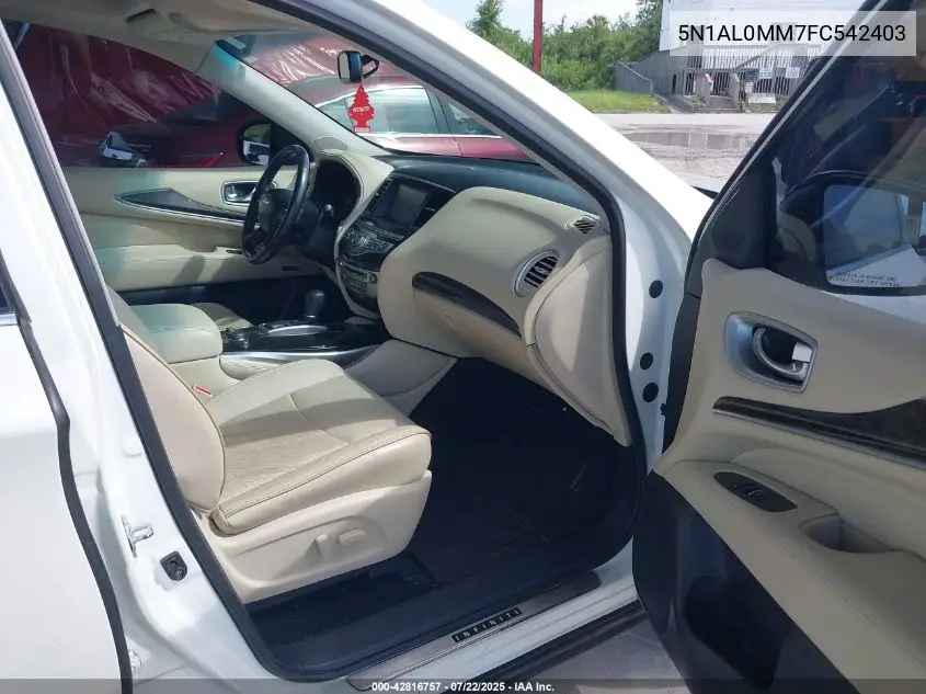 2015 Infiniti Qx60 VIN: 5N1AL0MM7FC542403 Lot: 42816757