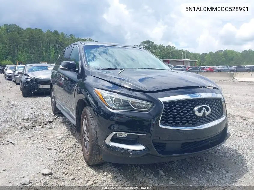 2016 Infiniti Qx60 VIN: 5N1AL0MM0GC528991 Lot: 42222752