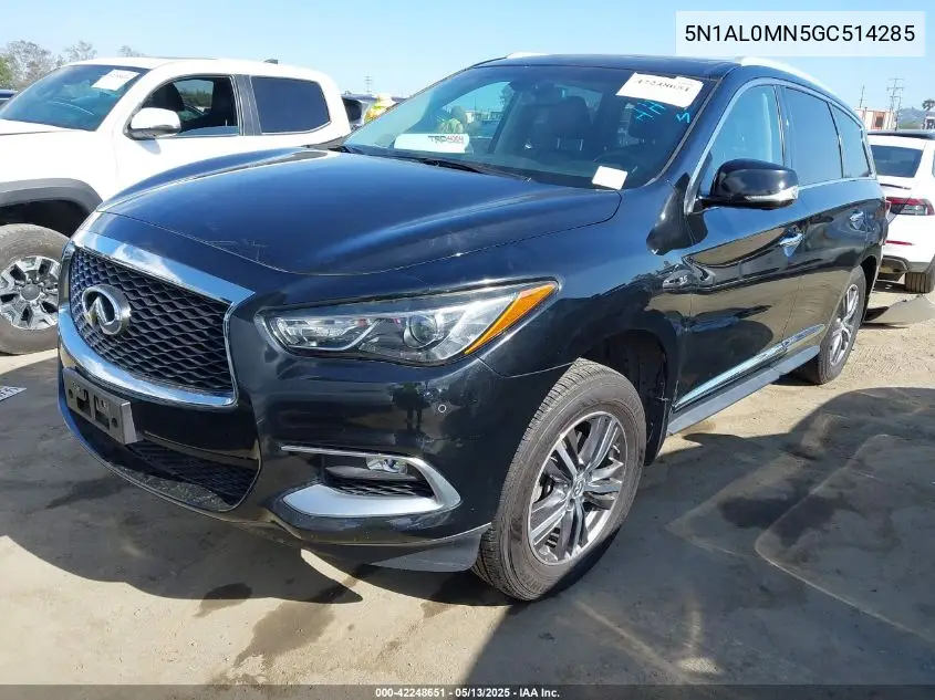 2016 Infiniti Qx60 VIN: 5N1AL0MN5GC514285 Lot: 42248651