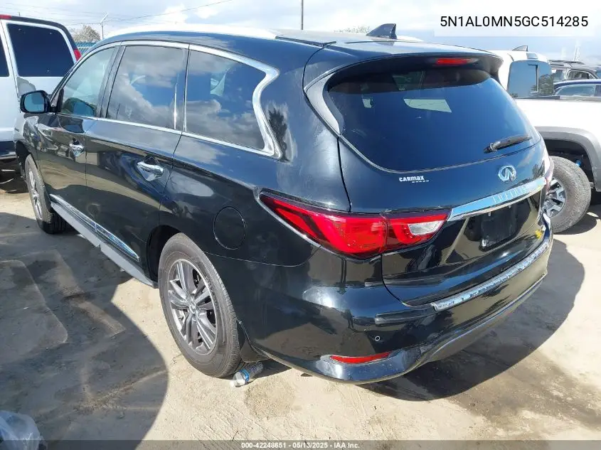 2016 Infiniti Qx60 VIN: 5N1AL0MN5GC514285 Lot: 42248651