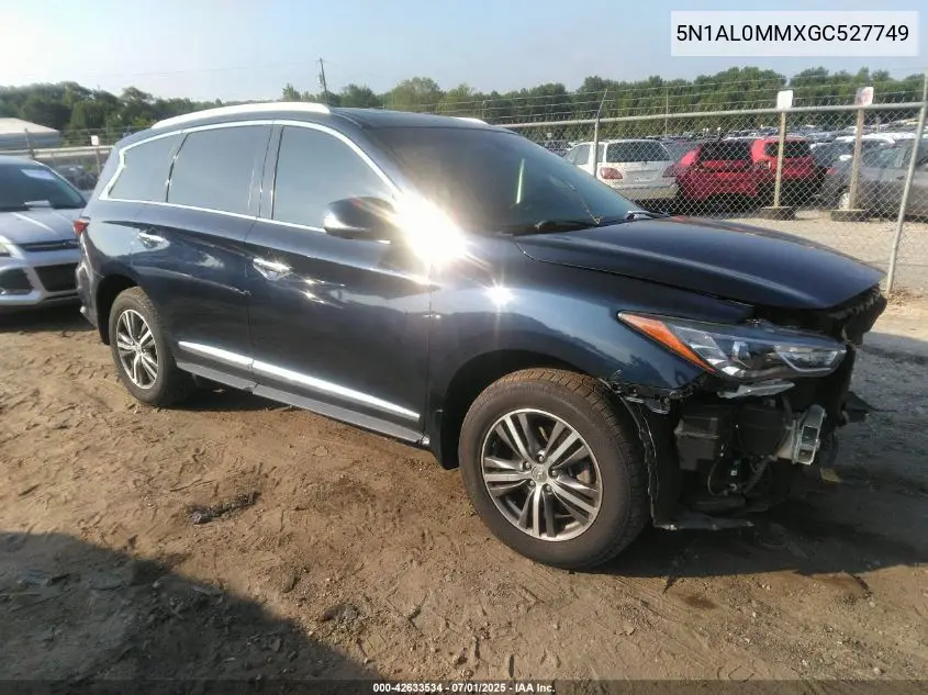 2016 Infiniti Qx60 VIN: 5N1AL0MMXGC527749 Lot: 42633534