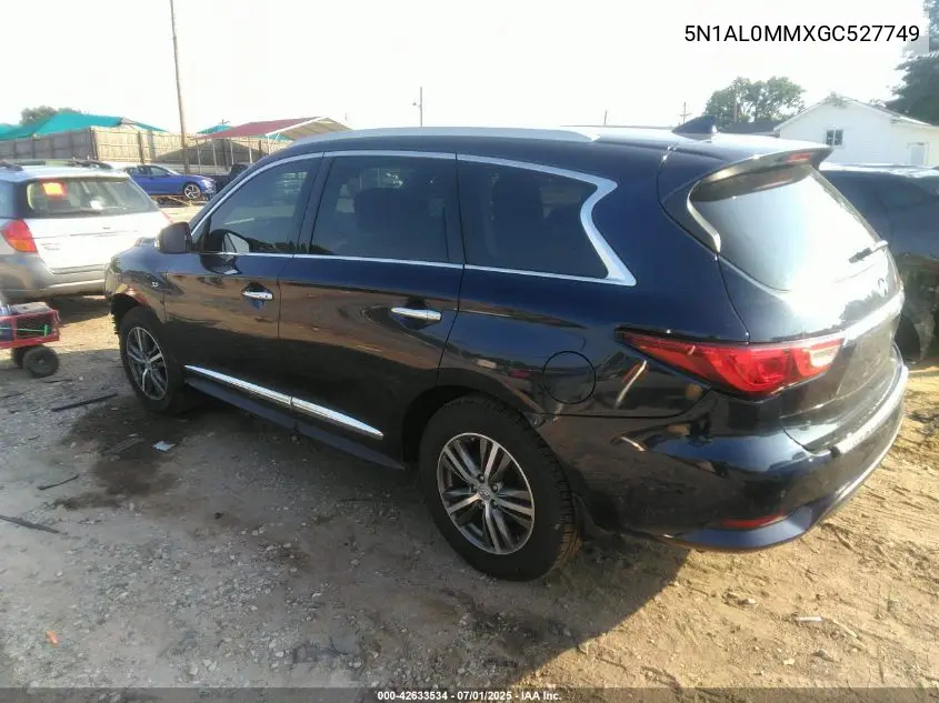 2016 Infiniti Qx60 VIN: 5N1AL0MMXGC527749 Lot: 42633534