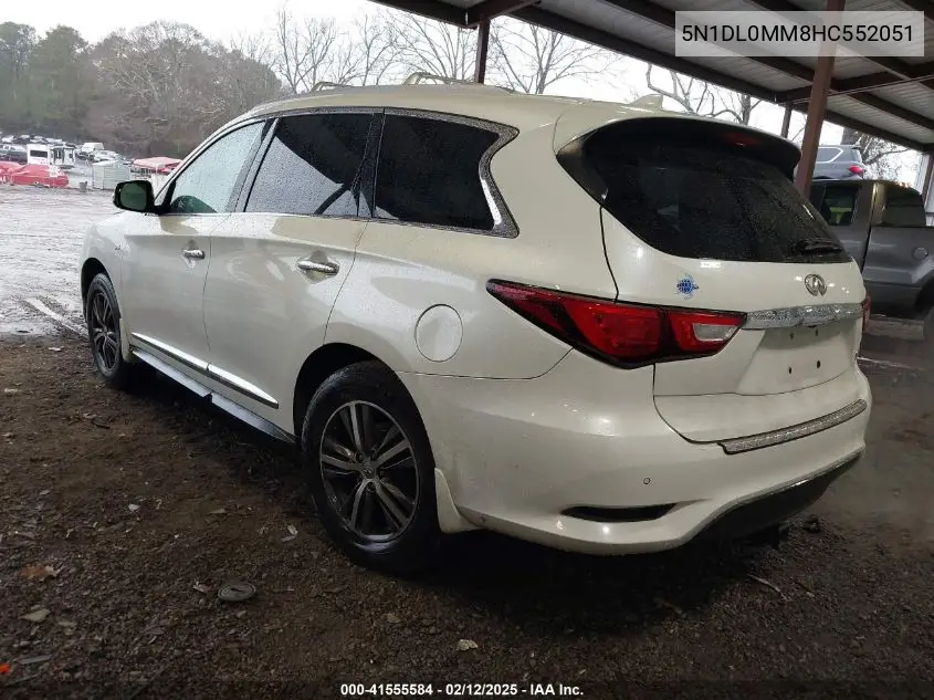 2017 Infiniti Qx60 VIN: 5N1DL0MM8HC552051 Lot: 41555584