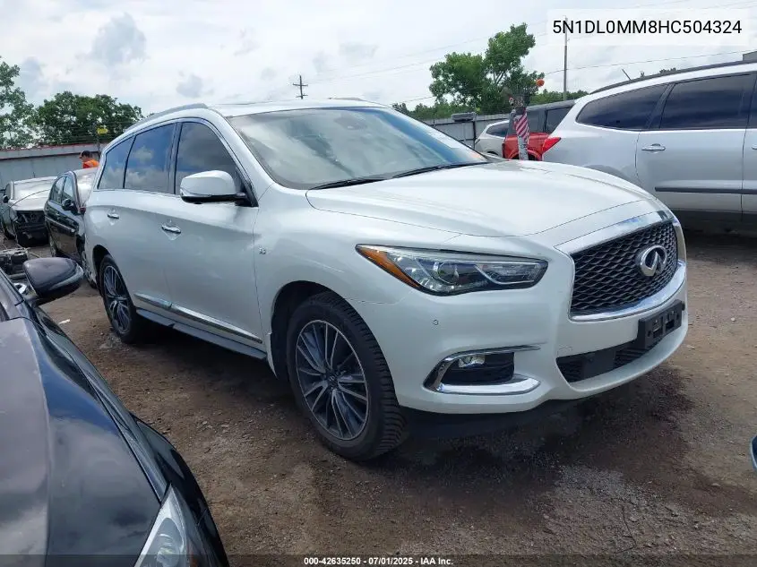 2017 Infiniti Qx60 VIN: 5N1DL0MM8HC504324 Lot: 42635250