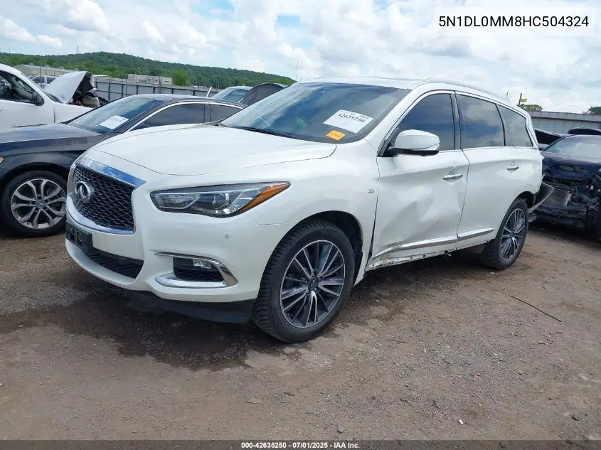 2017 Infiniti Qx60 VIN: 5N1DL0MM8HC504324 Lot: 42635250